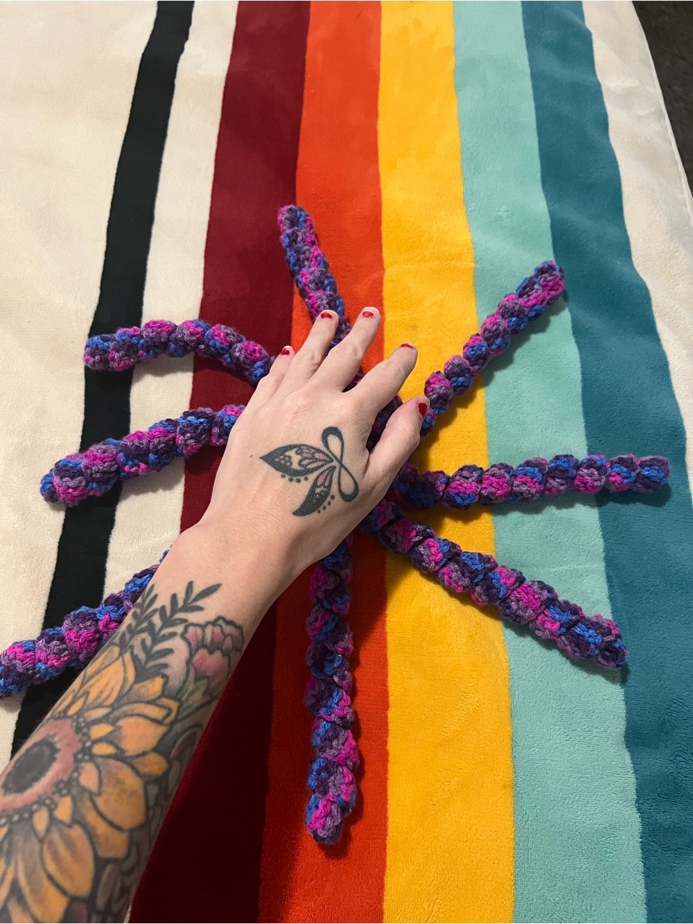 Colorful Crocheted Octopus 🐙 - Picture 7 of 8